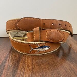 Zep Pro Tuna Fish Leather and Cotton Belt Size 40 Made in USA